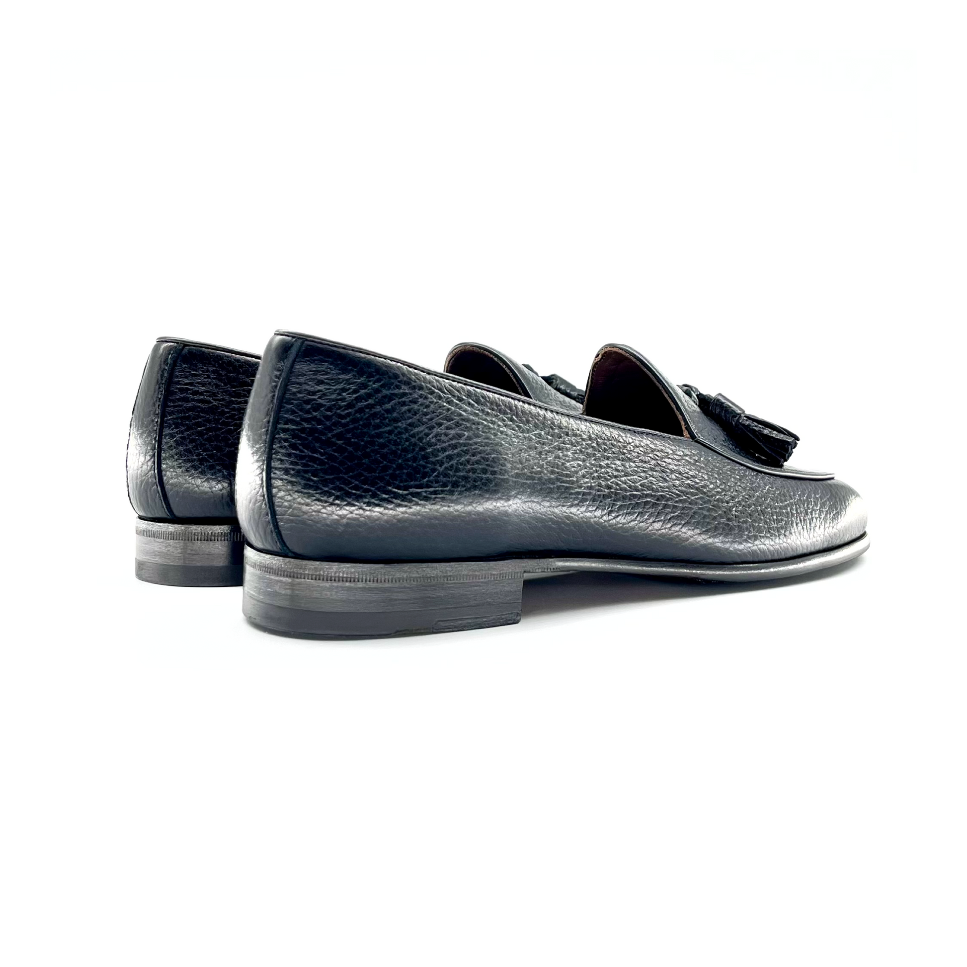 Black tassel loafers