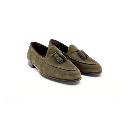 Men’s olive suede loafer Berwick 1707