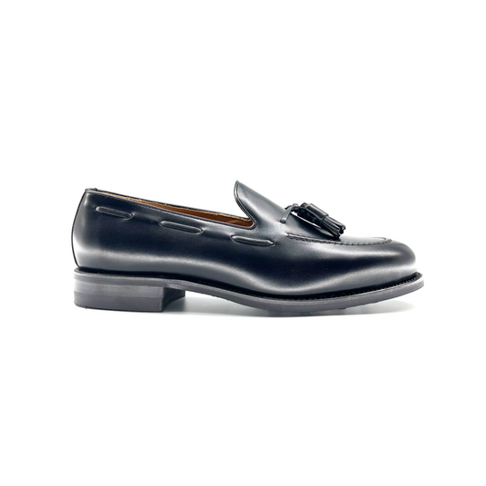 Berwick 1707 Goodyear welt tassel loafer, black Dainite sole