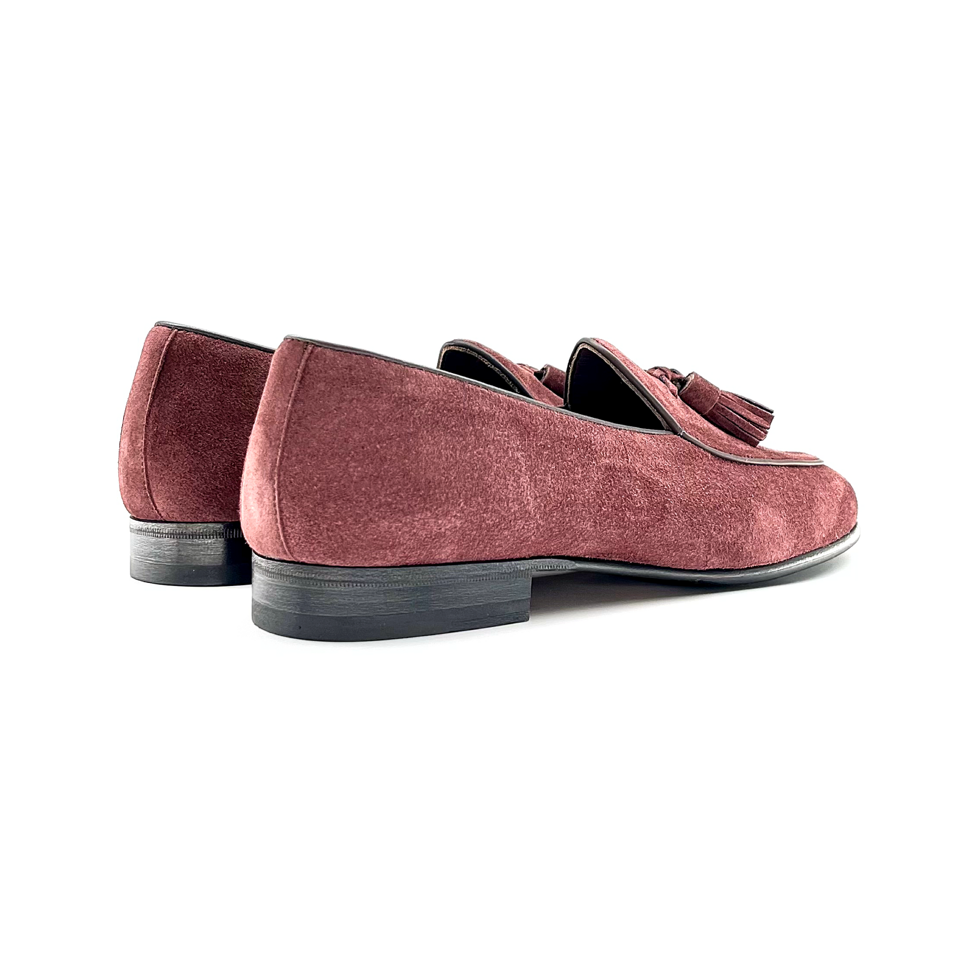 Men’s burgundy suede loafer