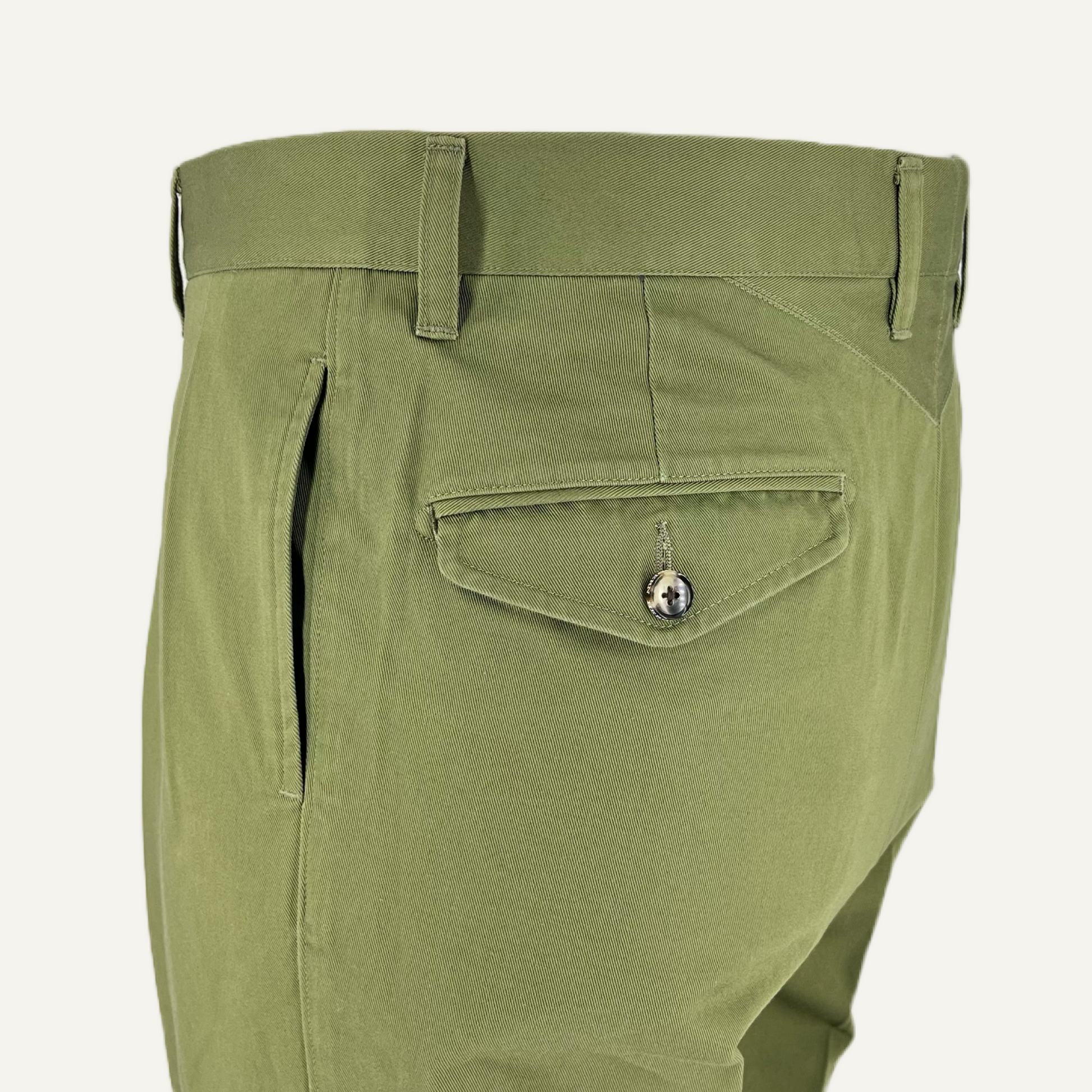 Barnstormer double pleat chino olive