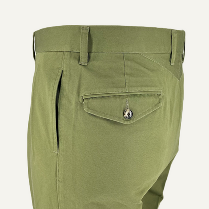 Barnstormer double pleat chino olive