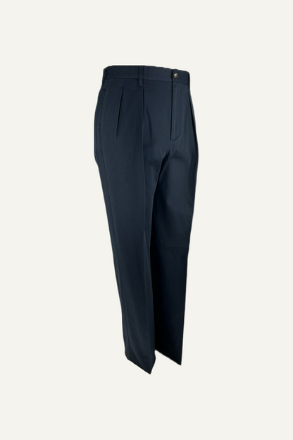 Barnstormer double pleat navy chino