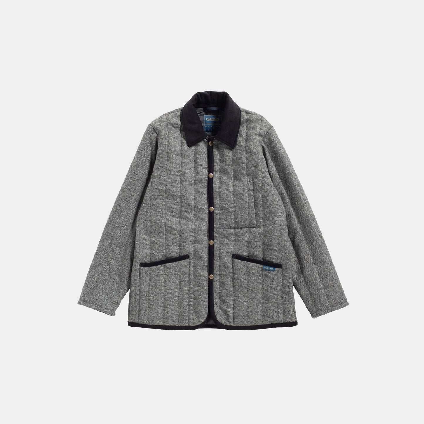 Lavenham - Raydon Jacket, Wool Grey Mix front 